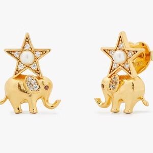 Kate spade cute small elephant stud earrings